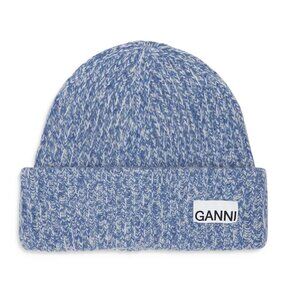 Ganni Blue - Structured Rib Beanie - NWT